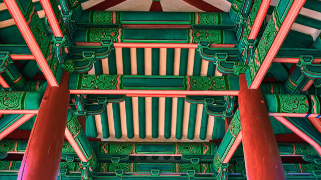 Traditional Korean architecture ceiling