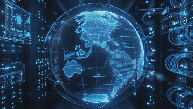 Digital globe in a data center