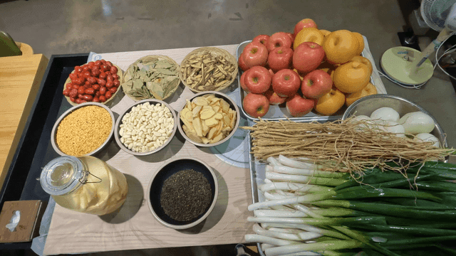 Various ingredients on a table