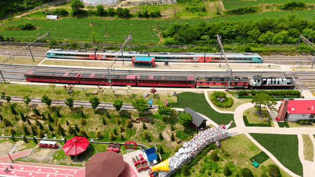 Train station in rural area