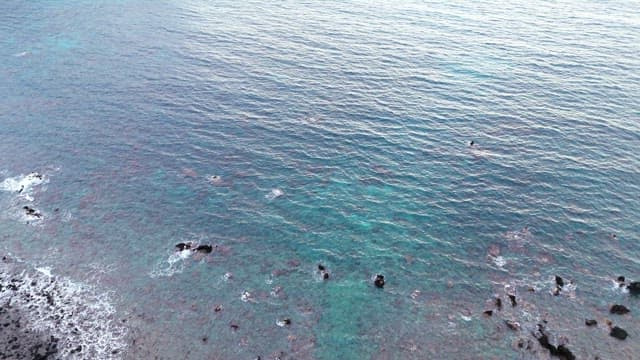 Rocky coastline with clear blue water