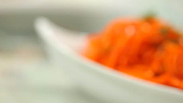 Carrot salad on the table