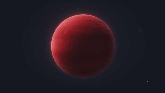 Red planet of vast universe