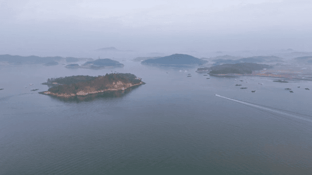 Serene view of islands and the sea