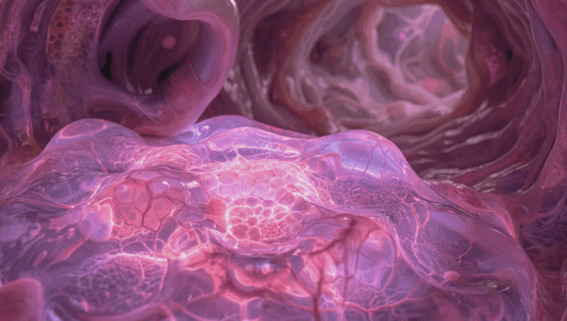 Detailed view of biological tissue