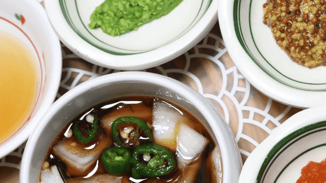 Various Korean side dishes on a table