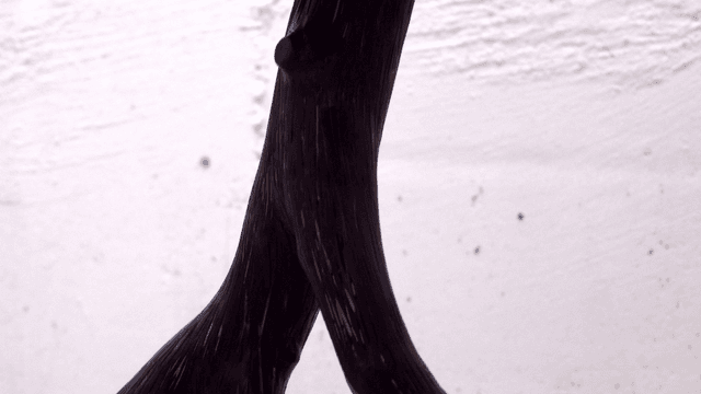 독특한 모양의 나무 테이블