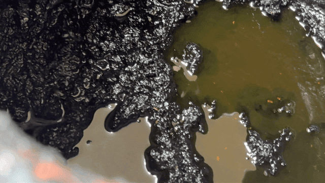 Thick black chunjang sauce stored in a jar